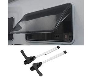Ejoyous Lève-vitre pour Caravanes, 2 Pièces Tige de Support D'affichage de Fenêtre, Caravane, Réglable en Continu, 18-23 Cm, Tige de Support de Fenêtre RV, pour Ouvrir et Fermer Les