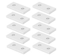 Ejoyous Lot de 10 Plaques de Jonction en Aluminium, Outil de Connexion Verticale à 2 Trous pour Structures à Ossature Aluminium, utilisé pour L'extension Linéaire et la Connexion par (2020)