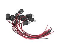 Ejoyous Lumière de Diode LED 12V, Économie d'énergie Large Application Tableau de Bord Pilot Indicateur Imperméable Ligne 10 Mm 10pcs 12V (BLUE)