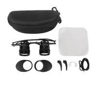 Ejoyous Lunettes de Jumelles de Pêche, Grossissement HD 10X, Lunettes Pliantes Polyvalentes avec Réglage de la Mise au Point Indépendant, Crochets d'oreille et Plaquette de Nez, pour