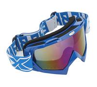 Ejoyous Lunettes de Motocross, Lentille Flexible en Polycarbonate, Doublure en Mousse Rembourrée, Sangle Réglable pour la Conduite Hors Route (Lunettes de vue de couleur de monture bleue)