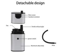 Ejoyous Machine à Fumer Portative, Alliage d'aluminium, Infuseur de Fumée de Nourriture Froide pour Cocktails de Fruits de Mer de Viande 125x65x35mm (Comme montré)