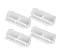 Ejoyous Mangeoire à Oiseaux en Plastique pour Perroquets, Bol à Eau, Paquet de 4 Gobelets à Cage Suspendue 2 en 1 avec Cadre de Repos 21 X 9 X 6,5 Cm pour Perroquets, Pigeons et Autres Oiseaux de