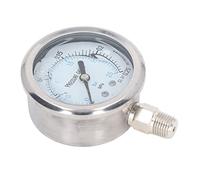 Ejoyous Manomètre à Vide en Acier Inoxydable 1 4 Pouces NPT Classe 2 5 Boîtier Radial Antichoc pour Pompe à Vide Réservoir Air Eau Systèmes d' Hydraulique (0~0.25Mpa)
