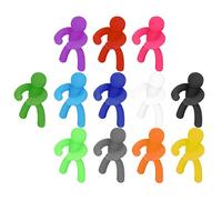 Ejoyous Marqueur de Verre à Vin Étiquette de Verre à Boire en Silicone 12 Identifiants de Tasse de Couleur 3 X 1,5 Cm Conception Facile à Clipser pour les Fêtes, les Heures de Cocktail, les Dîners