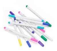 Ejoyous Marqueurs Textiles Solubles dans l'eau, 12 Pièces, 7 Couleurs, Stylos à Disparition Automatique pour Couture et Quilting