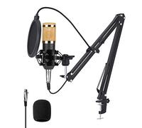 Ejoyous Microphone à Condensateur USB, Enregistrement pour Ordinateur de Bureau et Ordinateur Portable avec Support réglable Microphone Cardioïde Professionnel pour Studio Conversation Youtube Voice