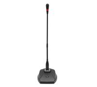 Ejoyous Microphone de Bureau à Col de Cygne Microphone à Condensateur Cardioïde ABS Connecteur XLR Double Alimentation avec Base et Pare-Brise pour Conférences Conférences Réunions Vidéo