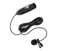Ejoyous Microphone Lavalier XLR, Micro à Revers Omnidirectionnel Cardioïde avec Métallique et Pare-Brise pour Enregistrement D'interview Podcast