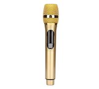 Ejoyous Microphone sans Fil pour karaoké à Domicile, Tête de Micro Dynamique, Portée de 50 M, Plug and Play avec écran LED pour Appareils D'interface de 3,5 Mm et 6,35 Mm (Gold)