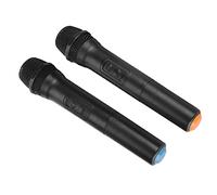 Ejoyous Microphone sans Fil VHF, Micro Main VHF sans Cordon, 2 Canaux Anti-interférence, 30 à 100 M de Portée avec Récepteur et Antenne pour karaoké, Réunion Professionnelle, Fête et