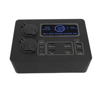 Ejoyous Mini Boîtier d'alimentation 12 V en ABS et Métal, Mini Boîtier de Distribution d'énergie avec 4 Ports Anderson, 6 Ports USB, 2 Prises 12 V pour Camping, Bateau de Pêche, Utilisation