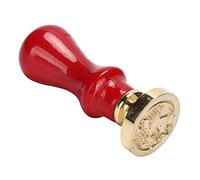 Ejoyous Mini Tampon de Sceau de Cire, Poignée de Tampon de Sceau en Bois de Cuivre pour Sceller des Cartes d'invitation d'enveloppe, Poignée Ergonomique, Impressions Propres, Nettoyage Facile pour