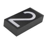 Ejoyous Numéro Solaire Lumineux, Numéros de Maison LED pour Extérieur avec Chargeur Solaire et Étanche, Grand Design de pour Portes de Magasins Portes de Pièces Décoration Murale (Numéro 2)