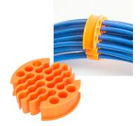 Ejoyous Outil de Gestion de Câbles Réseau, Outil D'organisation D'organisateur de Peigne de Fil Ethernet pour Fils Blindés Cat 5 Cat 5E 6 (Orange)