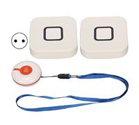 Ejoyous Pager de Soignant sans Fil, 330 M de Transmission Longue Distance Surveillance de la Surveillance des Personnes âgées Système D'alerte Infirmière pour Le Patient âgé handicapé (Prise UE)