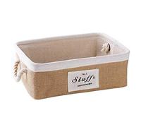 Ejoyous Panier de Rangement en Jute et Coton, Organisateur Compact pour Jouets et Collations, Idéal pour la Maison et le Bureau (286.00)