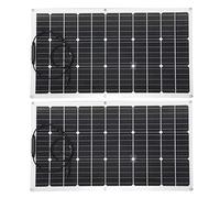 Ejoyous Panneau Solaire Flexible 180 W Panneau Solaire Monocristallin 12 V Surface PET Diode de Blocage de Courbure à 30 Degrés Conception étanche pour Camping-car, Bateau, Tente, Utilisation Hors