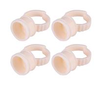 Ejoyous Paquet de 100 Gobelets D'encre de Tatouage, Anneau de Microblading, Outils de Gobelets de Colle pour Support de Pigments, Outil de Maquillage de Cils (Bague en silicone de taille