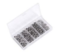 Ejoyous Pêche Split Anneaux, 200Pcs 5Tailles Heavy Duty Acier Inoxydable Anneaux Fendus Solide Connecteurs De Pêche S'attaquer avec Boîte De Rangement