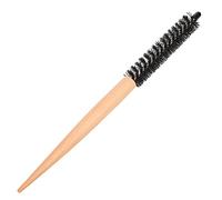 Ejoyous Petite Brosse à Cheveux Ronde Mini Peigne à Rouleaux Pointilles en Nylon pour Coiffure Bouclée Boulage des Franges de Séchage avec une Poignée en Bois de Cerise Lisse 0,63-0,79 Pouce de (20