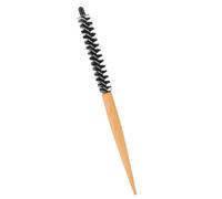 Ejoyous Petite Brosse à Cheveux Ronde Mini Peigne à Rouleaux Pointilles en Nylon pour Coiffure Bouclée Boulage des Franges de Séchage avec une Poignée en Bois de Cerise Lisse 0,63-0,79 Pouce de (16