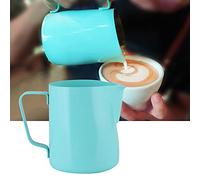 Ejoyous Pichet à café en Acier Inoxydable, Tasse à Mousse de Lait, Bec Courbe, Poignée Ergonomique, Latte Art Making pour la Cuisine à Domicile, Barista Coffee Shop, 350ml 600ml (600 ml)