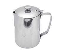 Ejoyous Pichet à Lait avec Couvercle, Pichet à Lait, Pichet à Mousse de Lait en Acier Inoxydable, Pichet à café, Pichet à café, Pichet à Crème, Théière, thé au Lait, Cappuccino (1000ML)