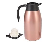 Ejoyous Pichet Sous Vide en Acier Inoxydable, Cafetière Isolée 2 L, Bouteille, Couvercle Anti-fuite pour Eau Chaude au Bureau, Hôtel et Restaurant (Or Rose)