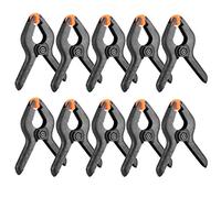 Ejoyous Pinces à Ressort en Plastique 10 Pièces 3 Pouces Clips de Type A avec Mâchoires Articulées et Poignée Antidérapante en Plastique Robuste Léger Compact pour les Travaux Manuels de Menuiserie