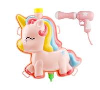 Ejoyous Pistolet à Eau Sac à Dos, Lance-Eau Grande capacité avec Bouchon en Caoutchouc pour L'entrée D' et Sangles Réglables, pour Les Jeux de Plage et (Grand Pistolet à Rose Licorne en Forme