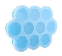 Ejoyous Plateau de Congélation de Nourriture en Silicone, Coffre-fort du BPA, avec Conception de 10 Trous, Sceau sécurisé, Multifonctionnel, pour les Aliments pour Bébés Faits Maison, (BLUE)
