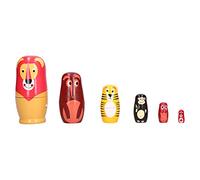 Ejoyous Poupées de Nidification en Bois, 6pcs Motifs d'animaux de Forêt Mignons, Jouet pour Enfants, Décoration Intérieure, Jouet et Décoration Polyvalents, Artisanat Supérieur, Adorable Conception