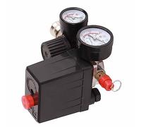 Ejoyous Pressostat de Compresseur D'air, Régulateur de Commande de Soupape de sécurité 1/4" 220 V 4 Trous 90~120 PSI pour la Régulation de la Pression