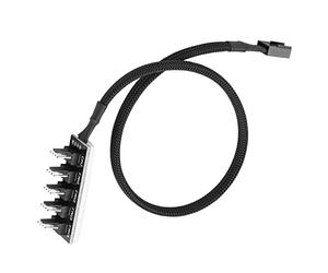 Ejoyous PWM Fan Hub, PC 5-Way Splitter Hub Adapter Cable 4 Broches PWM Fanaby 1 Prise sur 5 Bouchons