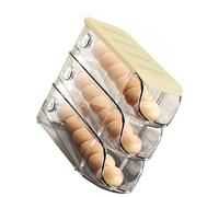 Ejoyous Récipient à œufs pour Réfrigérateur, Boîte de Rangement pour œufs Empilable en Plastique, 3 Pièces, Conception de Tiroir à Roulement Automatique, Structure Scellée, Organisateur Multi- pour