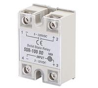 Ejoyous Relais à Semi-conducteurs DC DC SSR 100A 5 à 220VDC Thyristor Optoélectronique sans Contact avec Plaque de Base en Aluminium Dissipation Thermique Rapide pour le Contrôle Industriel