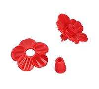 Ejoyous Remplacement de Mangeoire pour Colibris, 30 Fleurs Uniques en Plein Air Ports d'alimentation pour Oiseaux Suspendus, pour Attirer et Nourrir Les Colibris Suspendus à L'extérieur (Rouge)