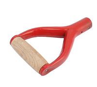 Ejoyous Remplacement HANDE POIGNE Conception Ergonomique 9.05X4.7In Remplacement Facile pour l'outil de Ratissage de Fouille de Jardin avec du Fer et du Bois de Premier Ordre (Rouge)