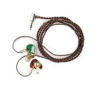 Ejoyous Resin Monitor Earbuds, Oxygen-Free Copper Wired 16Ω (Rouge, Vert) | Câble détachable MMCX, cordon torsadé tissé à la main, sensibilité 109 dB, pilote dynamique 10 mm, casque de jeu e-sports