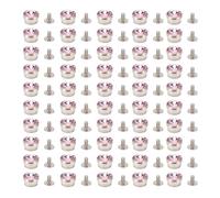 Ejoyous Rivet Cristal 12 Mm Rond Bord Argent 50 Ensembles | Rivet Rapide, Cuivre Fer Plastique, Sacs Ceintures Jeans Vestes Chapeaux Chaussures, Vis de 6,5 Mm, Base de 8 Mm, Projets