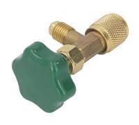 Ejoyous Robinet de Prélèvement de Réfrigérant 1/4in SAE, Corps en Cuivre | Contrôle CVC AC, compatible R134A R410A R22, adaptateur ACME 1/2\", joint d\'étanchéité anti-fuite, poignée ergonomique