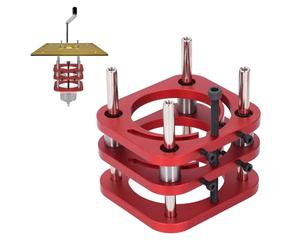 Ejoyous Router Base, Alliage D'Aluminium Acier Inoxydable Système de Levage de Table de Router à 4 Mâchoires avec Manivelle, pour Machines de Découpe et de Sculpture avec Levage de 51mm