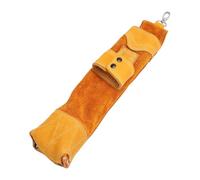 Ejoyous Sac d'électrode Ignifuge, Support de Baguette de Soudage en Cuir PU, 35 X 5 X 7 Cm avec Anneau de Ceinture, Peut Contenir 20 Tiges, Conception Suspendue Avant pour les Soudeurs, Utilisation