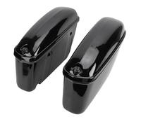 Ejoyous Sacs de Selle Rigides pour Moto, Conception Ouverte sur Le Dessus en Plastique ABS avec Serrure, Rangement de Coffre de 22l pour Cruiser et la Plupart des Motos