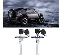 Ejoyous Serrure Universelle de Capot de Voiture en Alliage d'aluminium, Kit de Broches de clé de Loquet de sécurité Robuste pour Voitures Professionnelles avec 2 Serrures 4 Clés (BLUE)