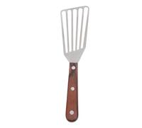 Ejoyous Spatule à Poisson en Acier Inoxydable avec Manche en Bois, Spatule de Cuisson à Fente pour Frire le Poisson et le Steak, Contrôle Facile, Passe au Lave-vaisselle pour le Grill de Cuisine à