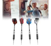 Ejoyous Steel Tip Darts Set, Fléchettes en Alliage D'Aluminium Acier Inoxydable avec Poignée Moletée pour Le Tir et Le Lancer en Intérieur, Sports et Divertissement