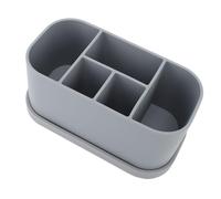 Ejoyous Support de Brosse à Dents en Silicone, Support de Brosse à Dents à 5 Fentes avec Trous de Drainage, Organisateur de Comptoir à Aspiration Murale pour Salle de Bain, Voyage, Dortoir, Usage
