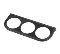 Ejoyous Support de Dosette à Triple Jauge, Support en Acier Noir pour Jauge de 52 Mm, Parfait pour Le Compteur de Tension de Température d'huile Turbo Boost de Tableau de Bord de Voiture (Black)